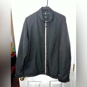 NIKE GOLF Mens Shield Full Zip Mesh Lined Black Wind Rain Jacket Size Large